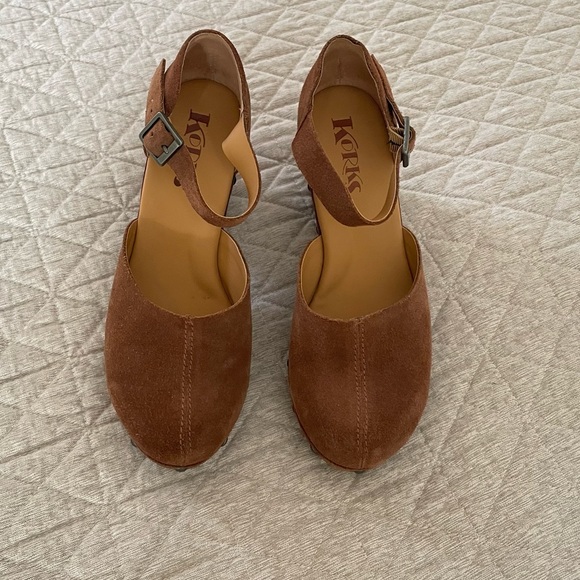 KorkEase Shoes Korks By Korkease Brown Suede Leather Clog Wheel